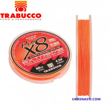 Шнур плетёный Trabucco Dyna-Tex X8 Pro Extreme #6,0 диаметр 0,405мм размотка 300м оранжевый